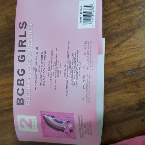 BCBG Girls 2 Piece Plush Hoodie and Leggings - Picture 5 of 9